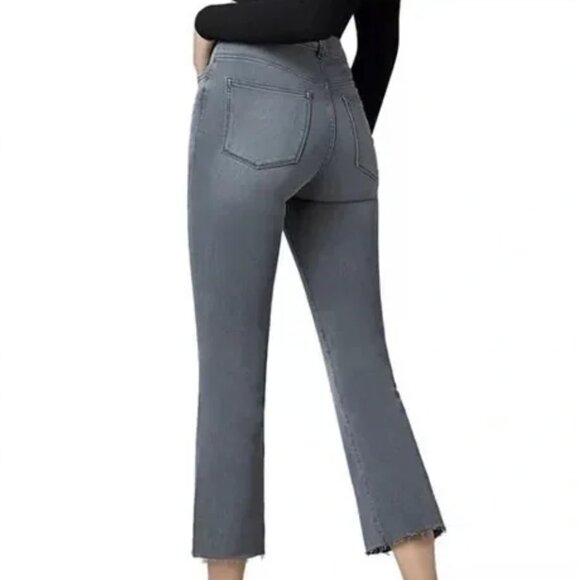 DL1961 Bridget Bootcut High Rise Instasculpt Crop Jeans in Overcast Raw, Size 27 - Picture 2 of 5